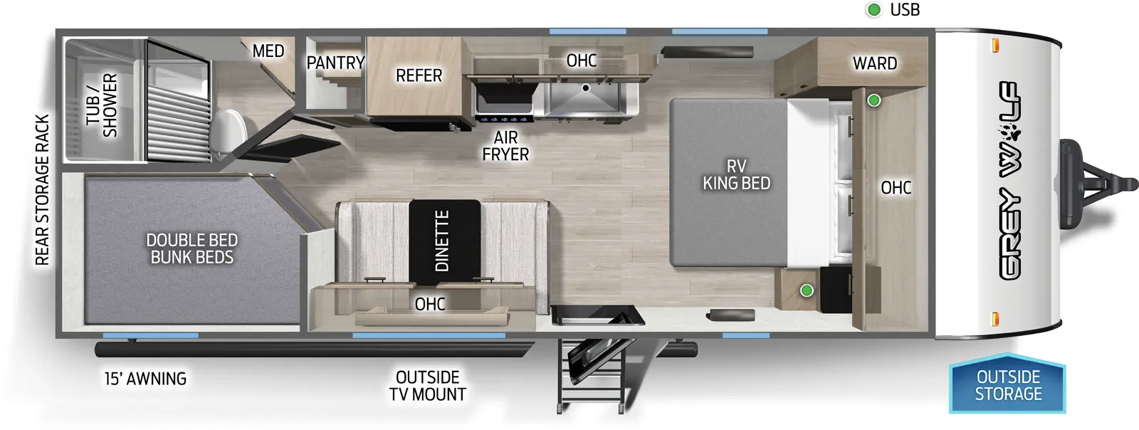 Grey Wolf 22MKSE Floorplan